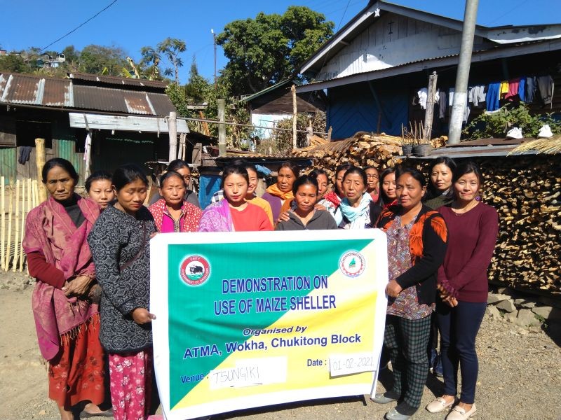 Participants with ATMA functionaries during the various demonstration conducted by ATMA Wokha Chukitong block. (Photo Courtesy: ATMA Wokha) 